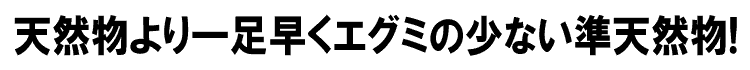 天然物より一足早くお届け